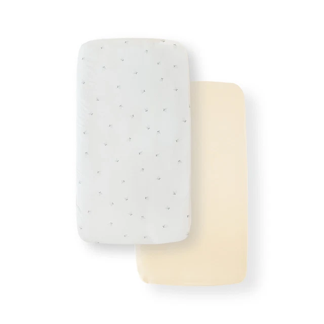 Set Di 3 Lenzuola Per Culla Interbaby - Cotone 100%, Modello Love Beige, Con Lenzuolo Elastico E Federa - Foto 3