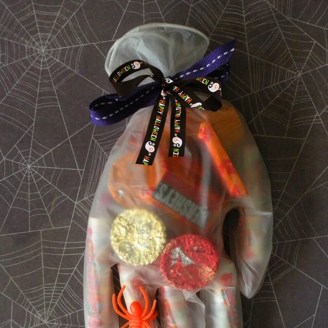 4 Pcs Polyester Halloween Webbing Ribbon Wrapping Bow Accessories DIY