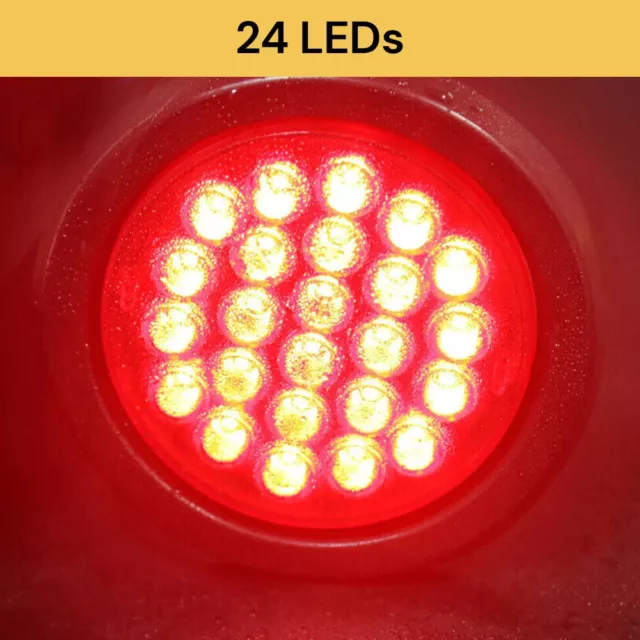 Round LED Tail Lights Stop Indicator Reverse Lamps Trailer Truck Car 12V 24V AU 2