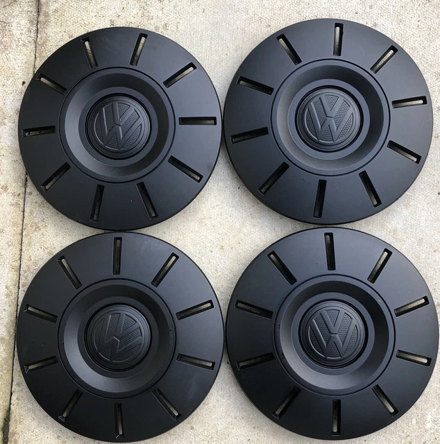 VW TRANSPORTER T5/T6 Steel Wheel Centre Caps Set x4 Genuine 16” 17”18