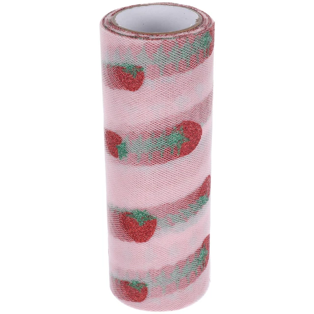 Ruban De Gaze Petits Rouleaux De Filet À La Fraise Décor Américain Robe