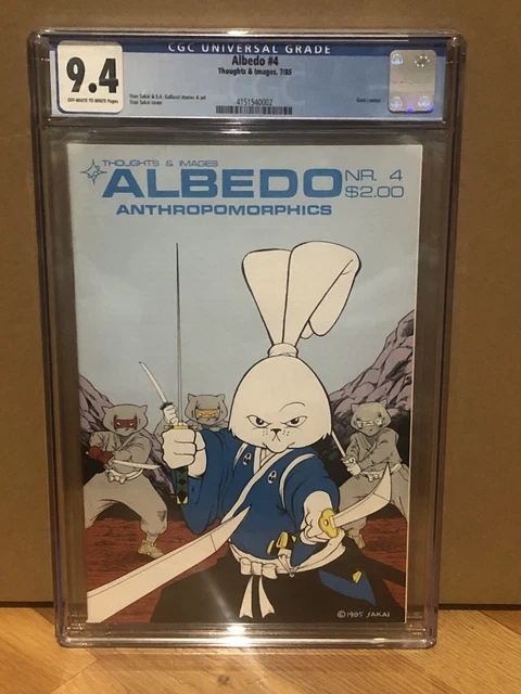 Albedo #4 CGC 9.4 (Thoughts and Images 1985) 3rd Usagi Yojimbo - 2nd Cover Sakai