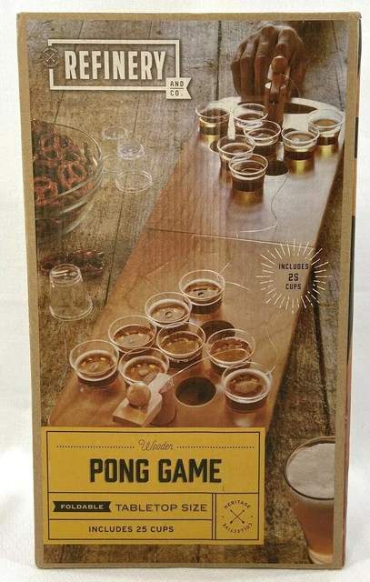 Jeu De Beer Pong En Bois Refinery - Pliable Et De Table - NEUF En Boîte