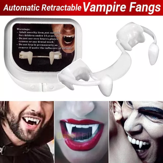 Reutilizable Dientes De Vampiro Para Niños Adultos Halloween Colmillos Cosplay