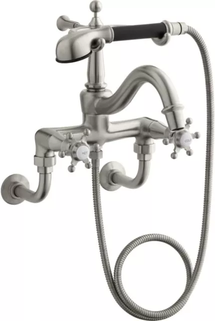 KOHLER K-110-3-BN Antique Bath Faucet, Vibrant Brushed Nickel