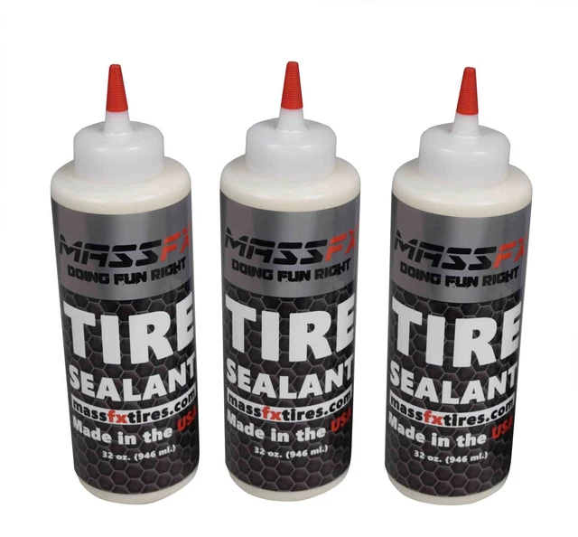MASSFX Premium Flat Preventer Tire Sealant Made in USA (32 oz) 3Pack