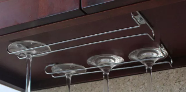 2 to 10 PCS, Under Cabinet Wine Glass Stemware Rack Hanger for Kitchen Home Bar