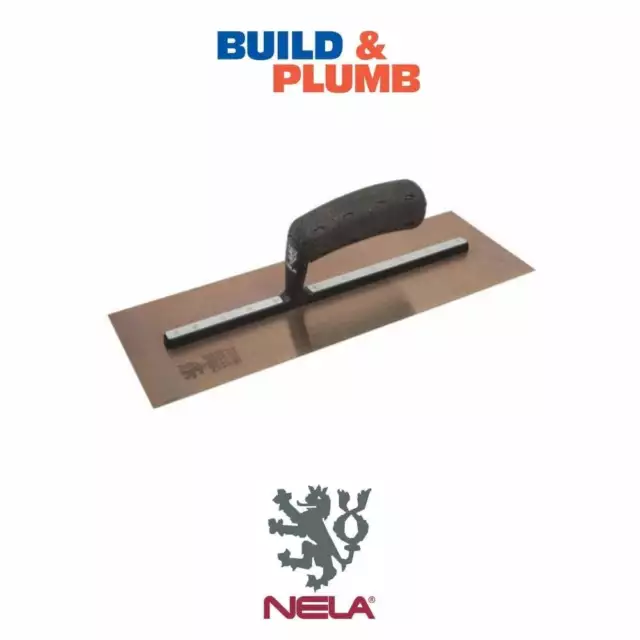 Nela Black Edition ELITE Premium Plasterers Finishing Trowel 11” – 18” x 5” Grip