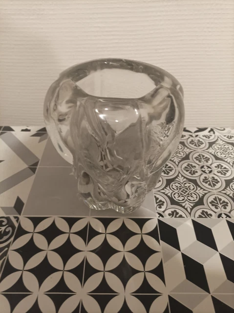 Vase en Cristal Val Saint Lambert signé Design 1960 1970