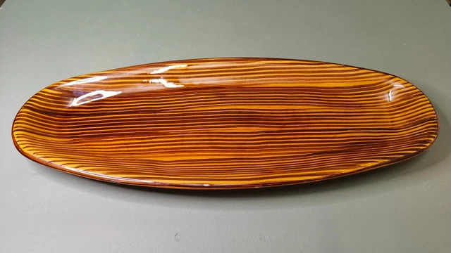 Plat à poisson Sarreguemines collection Domino circa 1970