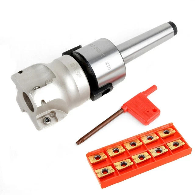 MT2 Shank 400R 50mm Face End Mill Cutter + 10pcs Carbide Insert APMT1604 CNC
