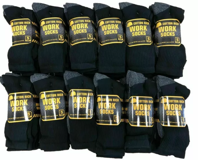 1-20 Pairs Mens Heavy Duty Work Cushioned Foot Winter Warm Crew Socks Size 6-11