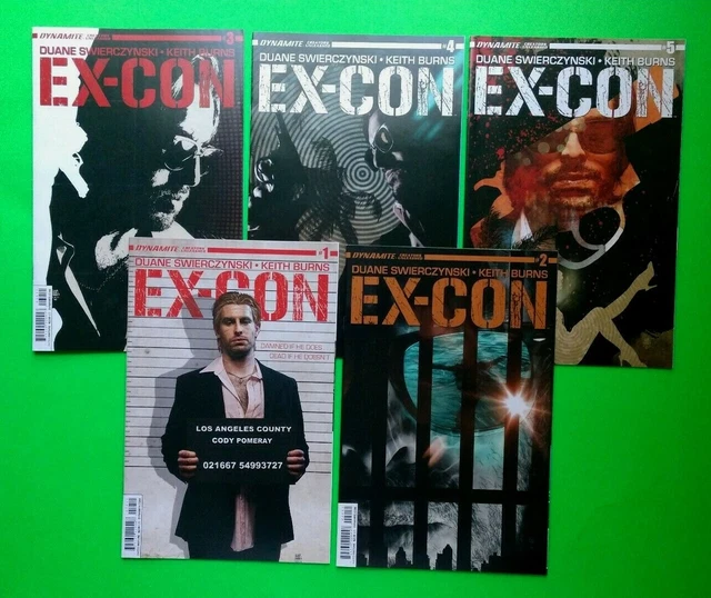 EX-CON by DUANE SWIERCZYNSKI & KEITH BURNS COMPLETE 5 BOOK SET DYNAMITE COMICS