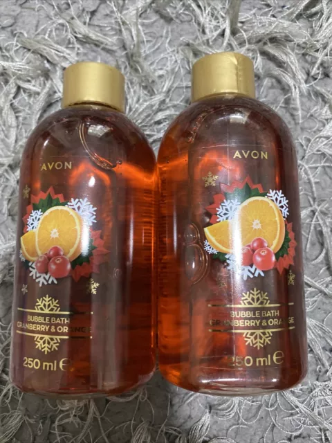 2 X Bagni Avon Cranberry & Orange Bubble 250 ml Made in Poland