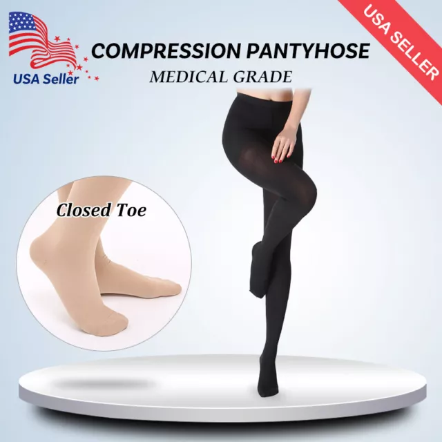 Compression Pantyhose Women Men Tights Medical Stockings Flight Nurse Edema Hose