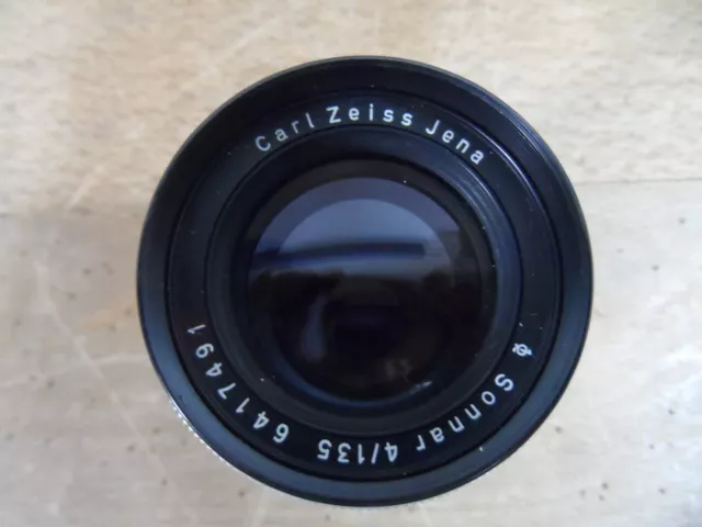 Carl Zeiss Jena DDR MC Sonnar 4/135 M42 Objektiv Teleobjektiv Praktina Anschluss