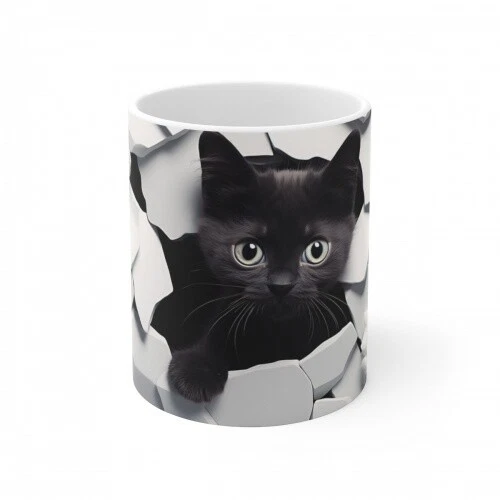 Mug Céramique Chat Amsterdam Par L. DAKE & ZN - Tasse à Café Multicolore D'occasion