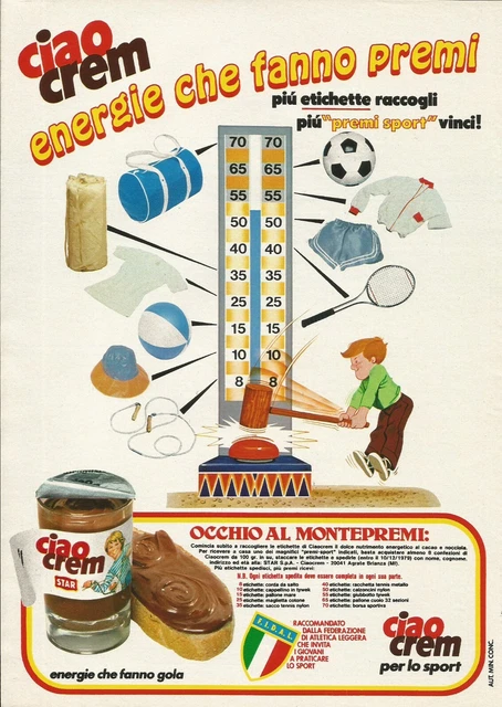 U0622 Ciao Cream Energies Chart That Fanno Prizes, Advertising Vintage 1979,