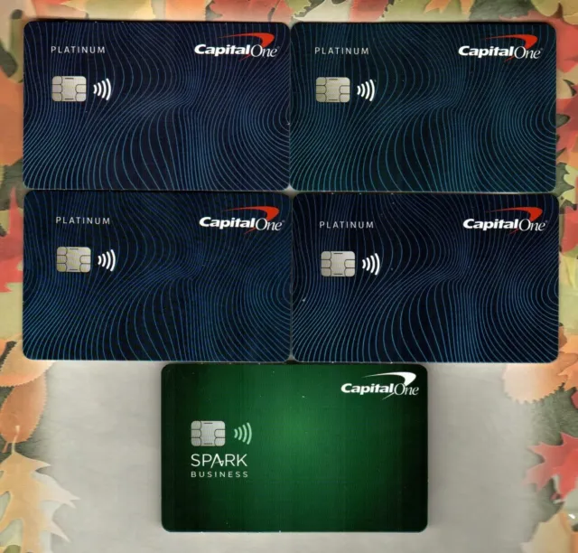 CAPITAL ONE ( 5 ) Platinum / Spark Business ( 2021/22 ) Promotional Cards