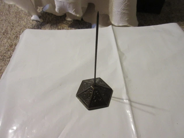 Vintage Antique Receipt Spike Spindle Holder