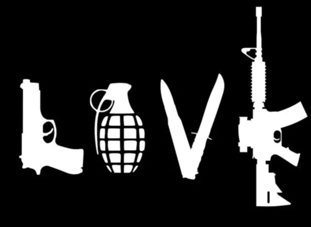 Weapon Love Vinyl Decal Sticker Car Truck Window*buy 2 get 1 free*