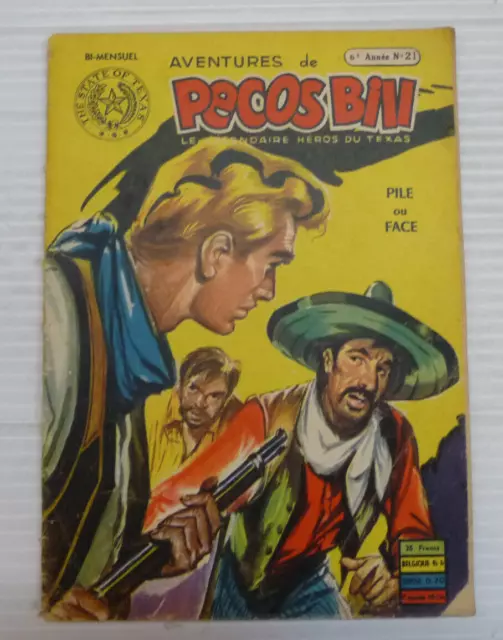 les aventures de pecos bill 6e annee N° 21 ed sage 1955