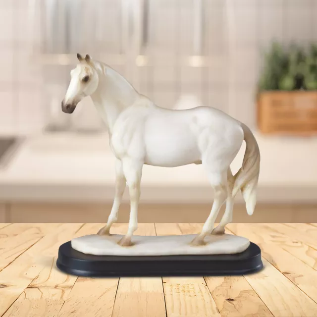 6"W White Horse Figurine Room Decor