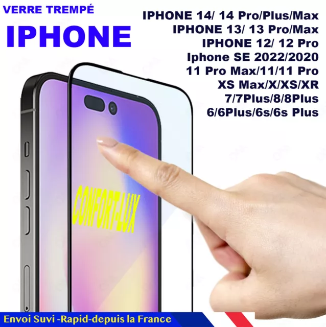VERRE TREMPE IPHONE Vitre Protection Ecran Integral 11 12 Pro Max