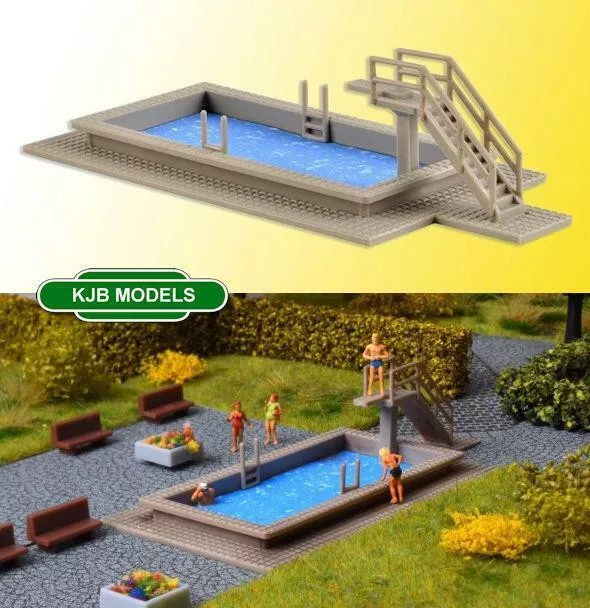 Vollmer scala N 47668 Piscina in kit 8,5 x 4 x 2,2 cm. Nuova