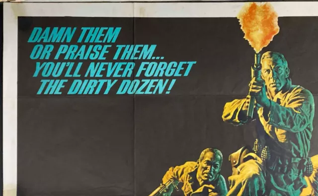 Dirty Dozen Original Quad Movie Cinema Poster Lee Marvin Charles Bronson 1967 2