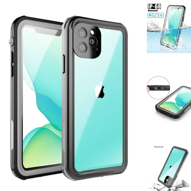 For Apple iPhone 11/11 Pro Max Case Waterproof Shockproof Cover Screen Protector
