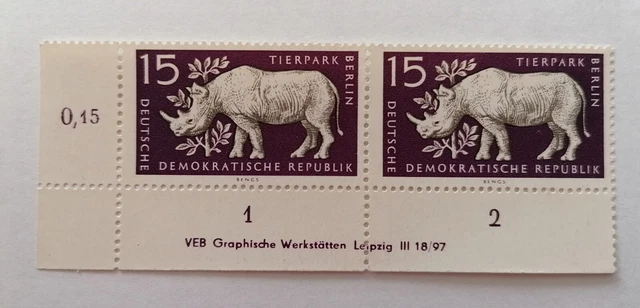📯 DDR MiNr. 553 DV - Randstück mit Druckvermerk - postfrisch 📯