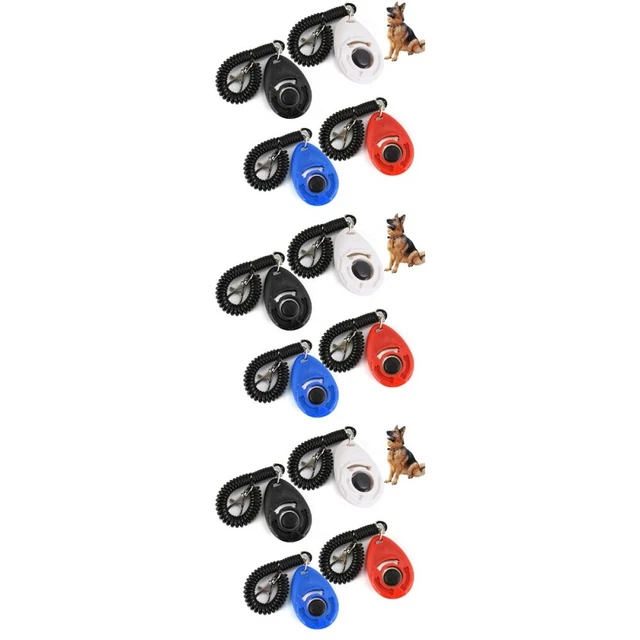 12 PCS PROFESSIONAL DOG CLICKER Big Button Bottone clicker con cinturino