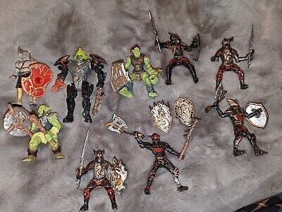 Lot Of 9 Medieval Game Pieces Tokens Figures Knights Trolls Warriors Legion