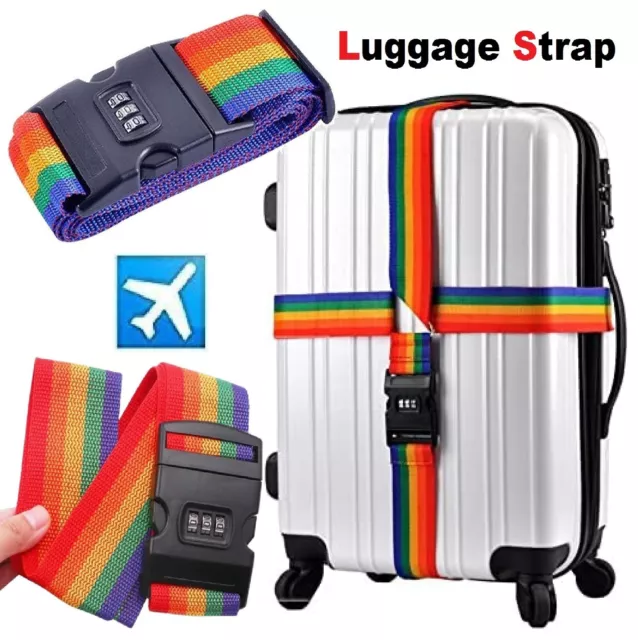 Suitcase Luggage Strap Code Password Travel Secure Lock Nylon Packing Safe Belt