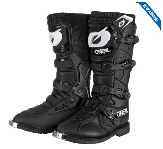 ONEAL 2021 RIDER PRO BLACK BOOTS SIZE 9 (42) MX Motocross ON0335109