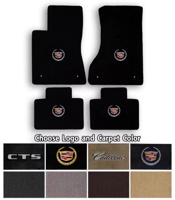 Cadillac CTS 4pc Classic Loop Carpet Floor Mats-Choice of Carpet Color & Logo