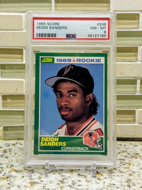 Deion Sanders Rookie Card RC 1989 Score #246 PSA 8 Coach Prime CU Football NFL