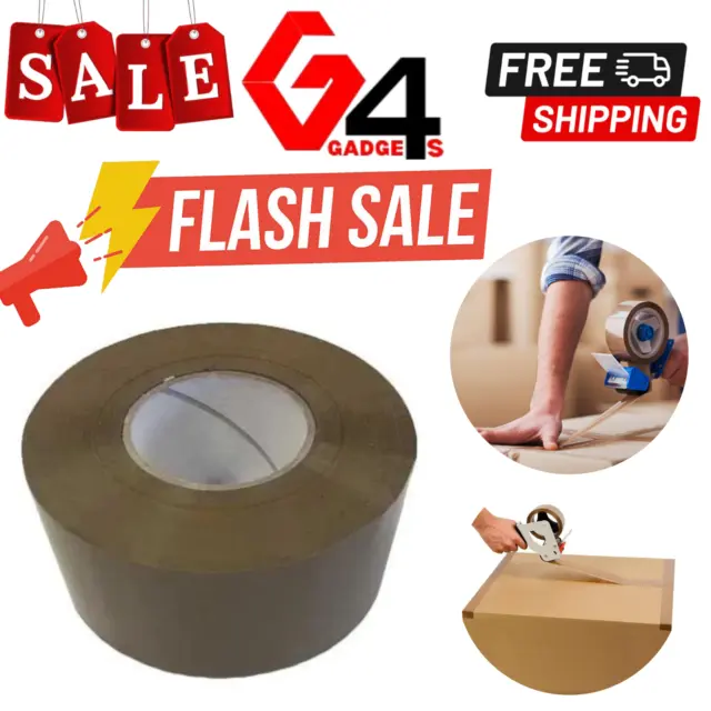 Strong Brown Tape Buff Parcel Packing Tape 48MM X 150M Box Sealing Rolls
