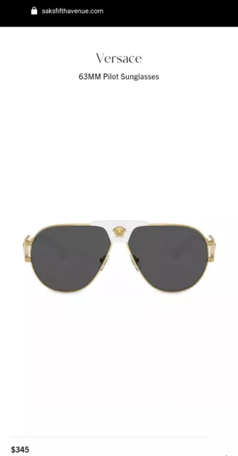 Versace Rock Icon VE2150Q Women's Medusa Aviator Sunglasses - Black/Gold