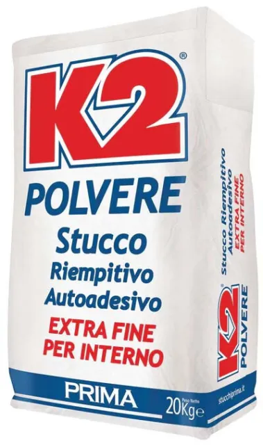 Stucco K2 Extra Fine per Interno in Polvere 20 kg