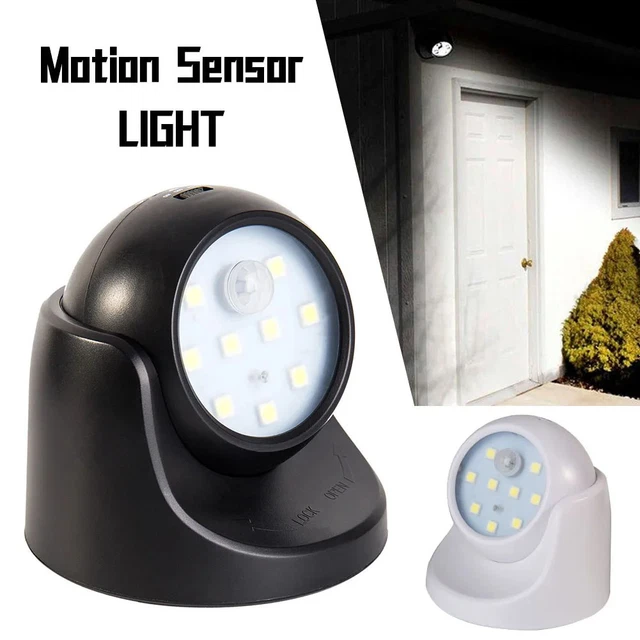 360° BATTERY OPERATED Motion Sensor LED Security Light Indoor Outdoor ...