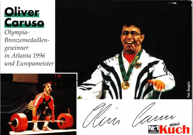 Original Autogramm Oliver Caruso Gewichtheber /// Autogramm Autograph sig 266297