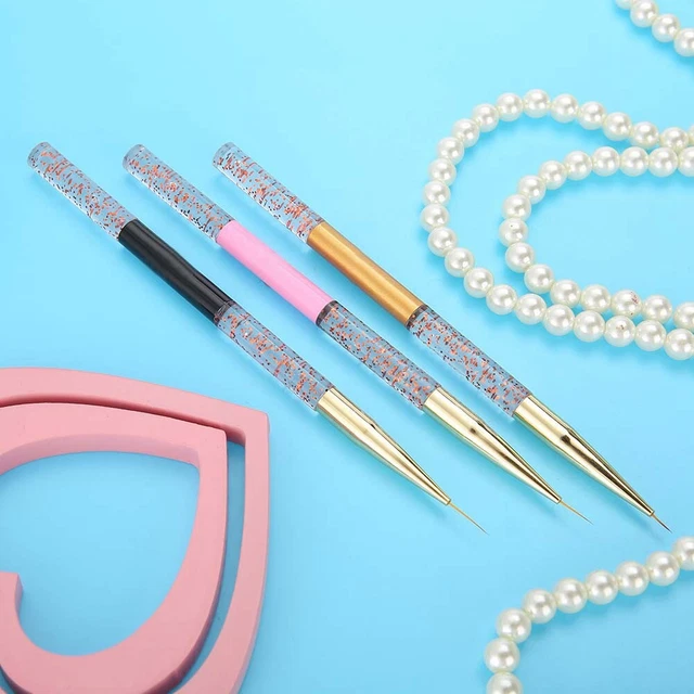 3pcs Nail Art Liner Brush Carving Pittura Penna Nail Beauty Tool