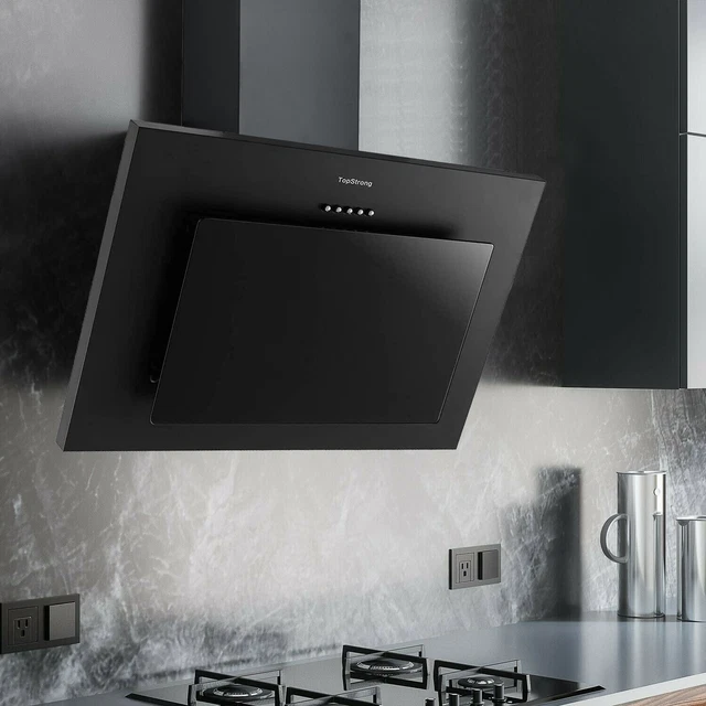 MyAppliances ART283110 90cm Black Angled Glass Cooker Hood - View #8