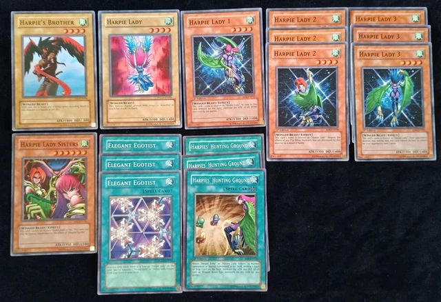 YUGIOH HARPIE LADY Harpie Lady 1 2 3 Brother Girl Deck Builder Vintage x15  Cards 10.79 - PicClick UK