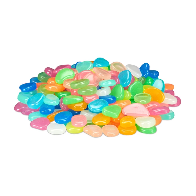 200 Pierres Luminescentes Bleu - Galets Glow In The Dark - Pour Aquarium, Jardin, Décoration - Résine