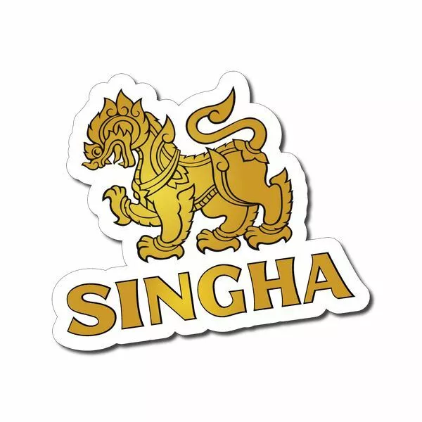 Singha Sticker / Decal - Thai Beer Fridge Sign Mancave Bar Cave