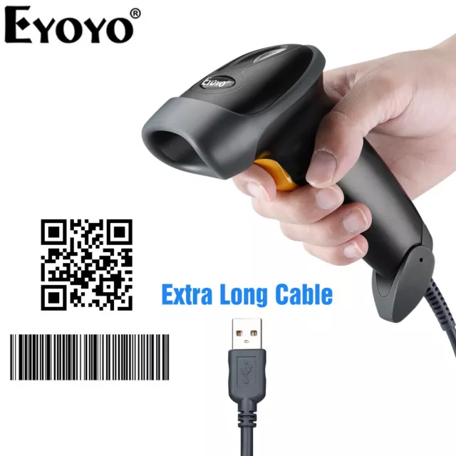 Eyoyo USB Handheld QR Code 2D Barcode Scanner UPC EAN Code128 Bar Code Reader 2