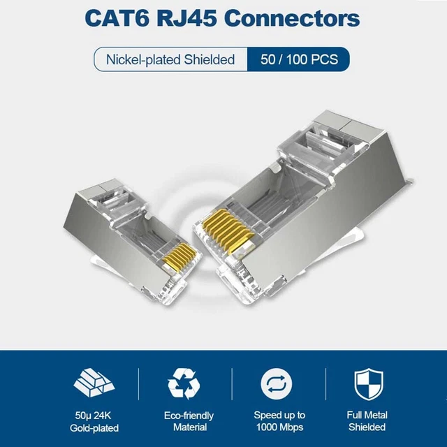 CAT6E CAT6 RJ45 Connector Terminals Modular Cable